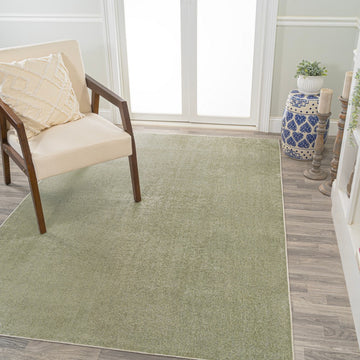 Twyla Classic Solid Low-Pile Machine-Washable Area Rug